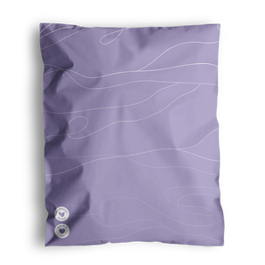 The SALE - Tidal Lilac Mailers (10" x 13") by impack.co feature a decorative purple crumpled design with white contour lines and two logo stickers, providing aesthetic appeal and dependable transit protection.