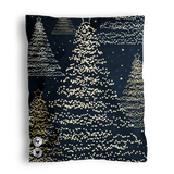 The impack.co SALE - Christmas Tree Biodegradable Mailers feature a black background with elegant white and gold dotted Christmas trees. These 10" x 13" mailers add holiday cheer to your space while supporting eco-friendly transit protection.