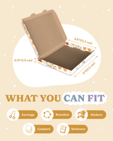 A stylish packaging for shipping an ABC Box Gardenlumina 4.8" x 6" - Medium flat box with the words what you can fit by impack.co.