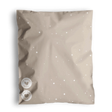 The impack.co SALE Sandstone Biodegradable Mailers (10" x 13") offer transit protection with an eco-friendly biodegradable design. They feature a subtle speckled beige pattern, two small circular logos at the bottom left, and "CANADA 2008" text at the top right.