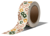 Explore impack.co's SALE - Packing Tape featuring a Daisy Multi print with pink, yellow, and green flowers on beige. This charming roll is ideal for any project and comes in eco-friendly packaging, highlighting your commitment to sustainability.