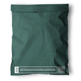 The impack.co Olive Leaf Biodegradable Mailers (10" x 13") come in a green, resealable bag with a subtle leaf pattern, recyclability notice, and QR code at the bottom right corner—ideal for sustainable protective shipping.
